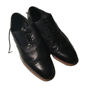 Stacy Adams Dunbar Black Leather Wingtip Oxford Dress Shoes - Men's Size 7M 925